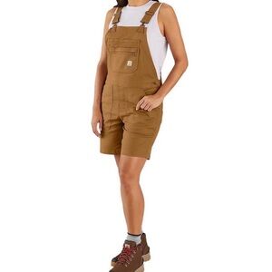 Carhartt Rugged Flex Relaxed-Fit 7" Canvas Shortalls for Ladies